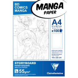 Manga bloc storyboard - A4 - 100 feuilles