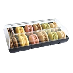 Boite 12 Macarons Noir Gatodeco