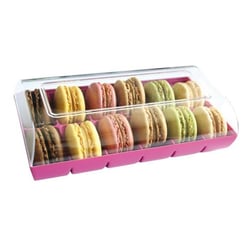 Boite 12 macarons - fuchsia - Cerf Dellier