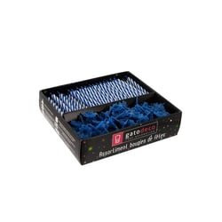 125 bougies torsadée et bobèche - bleu - Gatodéco