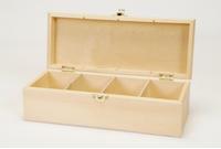 Boite a thé en bois 4 compartiments