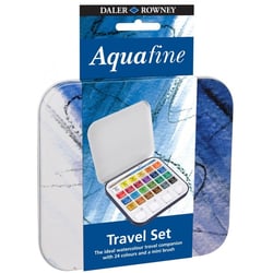 Mini-boîte aquarelle Daler Rowney - Aquafine - 24 demi-godets