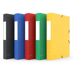1 boîte de classement A4 - Dos 40 mm - Carton - Coloris assortis - Cultura