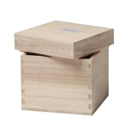 Boîte carrée en bois - 12 cm