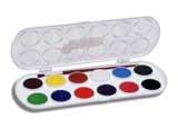 BOITE DE 12 PASTILLES GOUACHE BOITE DE 12 PASTILLES GOUACHE 30MM PINCE