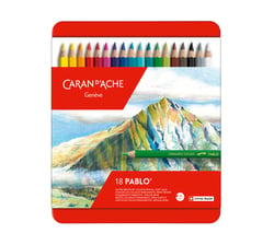 Boîte métal 18 crayons de couleurs Artistes PABLO® - Caran d'Ache