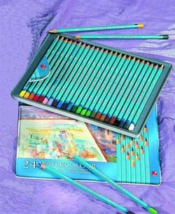 BOITE METAL 24 CRAYON AQUARELL BOITE METAL 24 CRAYON AQUARELLE DERWENT