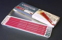 Crayons graphite - 6 pièces 2H/HB/2B/4B/6B/8B - Boîte métal - Cretacolor Cleos