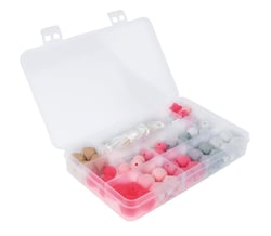 Lot de 61 perles en silicone et bois 