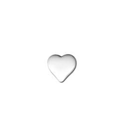 Bouton cœur - blanc - 15mm