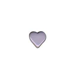 Bouton cœur - mauve - 15mm