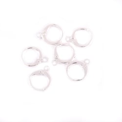 Boucles d'oreilles dormeuses créoles Créalia - Argenté