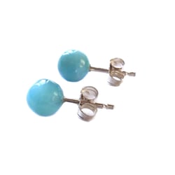 Boucles d'Oreilles Blue Stone puce Larimar