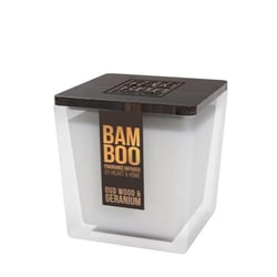 Bougie Bamboo - 210g - Bois de oud géranium