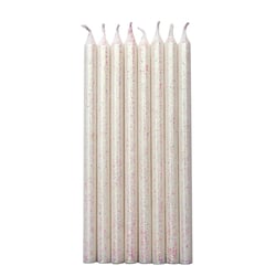 16 bougies blanches scintillantes - Rico