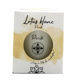 Bougie végétale chakra - Lotus Blanc - 180 g