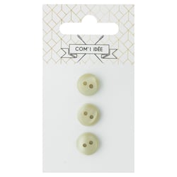 Bouton 2 trous x3 - brume - 18mm