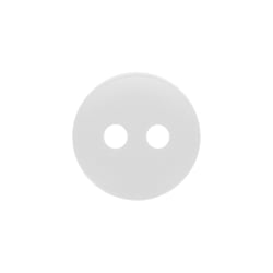 Bouton 2 trous x3 - blanc - 18mm