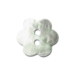 Bouton akoya fleur - écru - 10mm