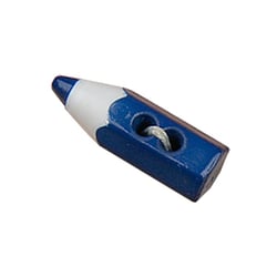 Bouton crayon - bleu - 15mm