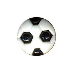Bouton foot - noir et blanc - 14mm
