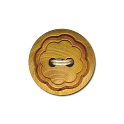 Bouton marguerite  - bois - 15mm