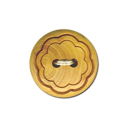 Bouton marguerite  - bois - 18mm