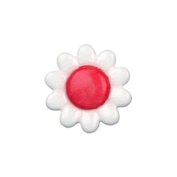 Bouton marguerite - rouge - 15mm