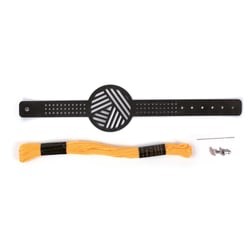 Bracelet A Broder Noir Rond