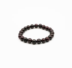 Bracelet de perle Grenat rouge - 6mm