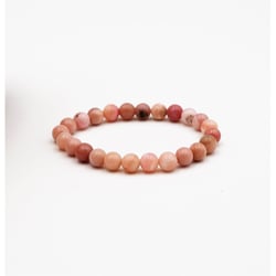 BRACELET OPALE ROSE A PERLES 08MM
