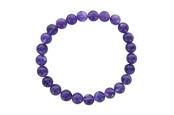Bracelet perles rondes - Améthyste