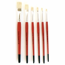 Brosse plate - soie de porc blanches n°12