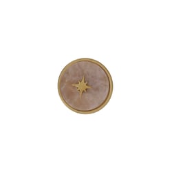 Cabochon nacre en acier inoxydable doré