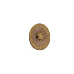 Cabochon nacre en acier inoxydable doré