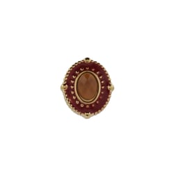 Cabochon pierre en acier inoxydable doré