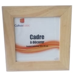 Cadre photo carré en bois - 20 x 20 cm