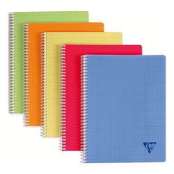 Cahier Clairefontaine - Modèle assorti - A4 21 x 29,7 cm - Linicolor - 180 pages petits carreaux - Vendu à l'unité