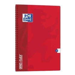 1 cahier à spirales polypro - Format A4 21 x 29.7 cm - Openflex - Oxford - 180 pages grands carreaux - Coloris assortis