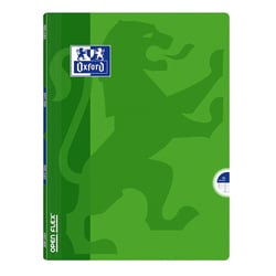 Cahier polypro - Format A4 21 x 29.7 cm - Openflex - Oxford - 96 pages grands carreaux - Vert