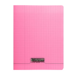 Cahier polypropylène piqué - 17x22 cm - 96 pages - rose