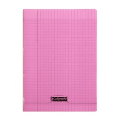 Cahier polypropylène piqué - 21x29,7 cm - 96 pages - rose