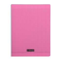 Cahier polypropylène piqué - 24x32 cm - 96 pages - rose 