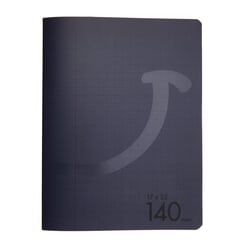Cahier polypro 17 x 22 cm 140 pages grands carreaux Cultura - Gris