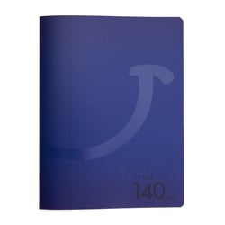 Cahier polypro 17 x 22 cm 140 pages grands carreaux Cultura - Bleu marine
