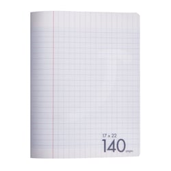 Cahier polypro 17 x 22 cm 140 pages grands carreaux Cultura - Transparent