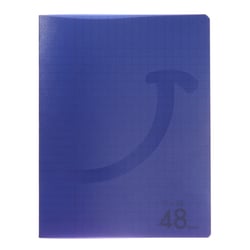 Cahier polypro 17 x 22 cm 48 pages grands carreaux Cultura - Bleu marine