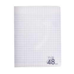 Cahier polypro 17 x 22 cm 48 pages grands carreaux Cultura - Transparent