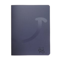 Cahier polypro 17 x 22 cm 96 pages petits carreaux Cultura - Gris