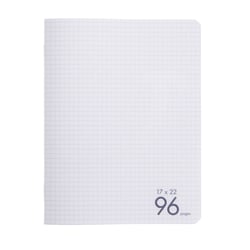 Cahier polypro 17 x 22 cm 96 pages petits carreaux Cultura - Transparent